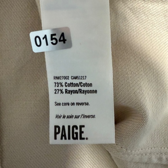 PAIGE Cropped Pacey Denim Jacket Size‎ L - Picture 9 of 9